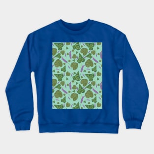 Watercolour Lavender, Ivy & Violet Leaves Crewneck Sweatshirt